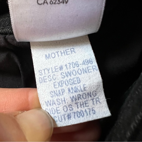 MOTHER Sz 26 The Swooner Exposed Snap Ankle Wrong Side Of The Tracks Black. - Picture 9 of 12